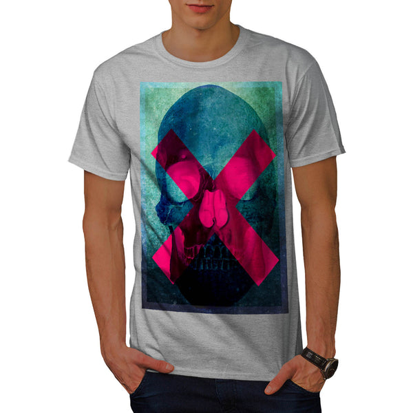 Human Skull Cross Mens T-Shirt