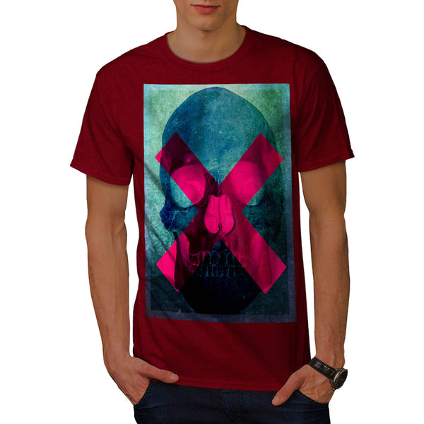 Human Skull Cross Mens T-Shirt