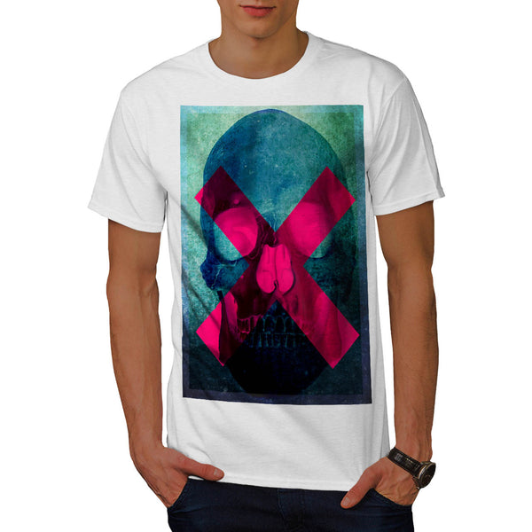 Human Skull Cross Mens T-Shirt