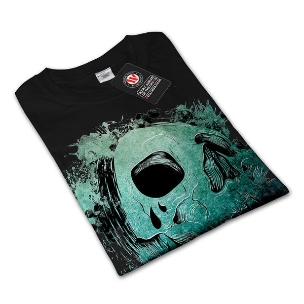 Skull Flower Head Womens Long Sleeve T-Shirt