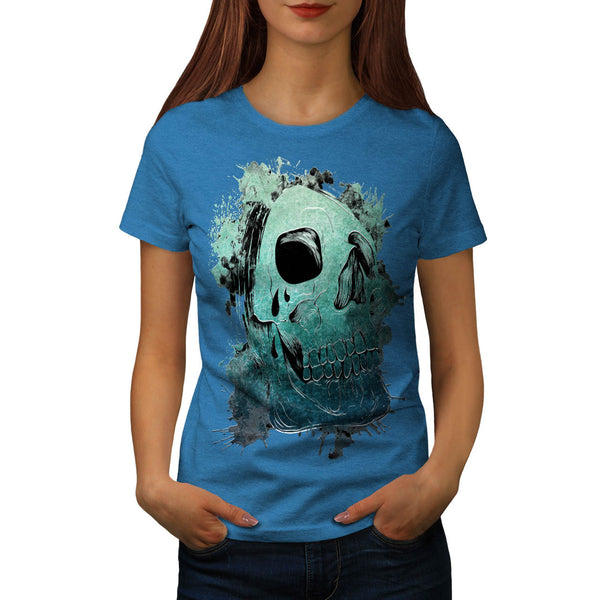 Skull Flower Head Womens T-Shirt