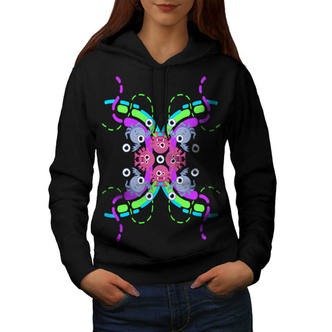 Funky Crazy Monster Womens Hoodie