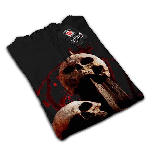 Scary Skull Stake Womens Hoodie