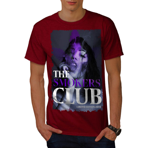 Smoking Club Girl Mens T-Shirt