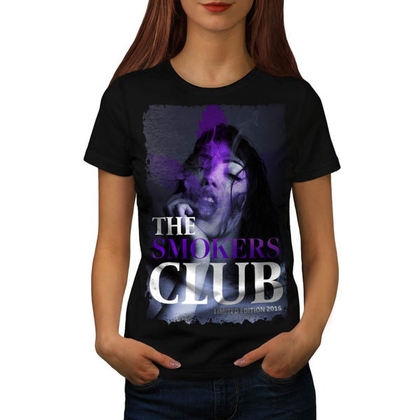 Smoking Club Girl Womens T-Shirt
