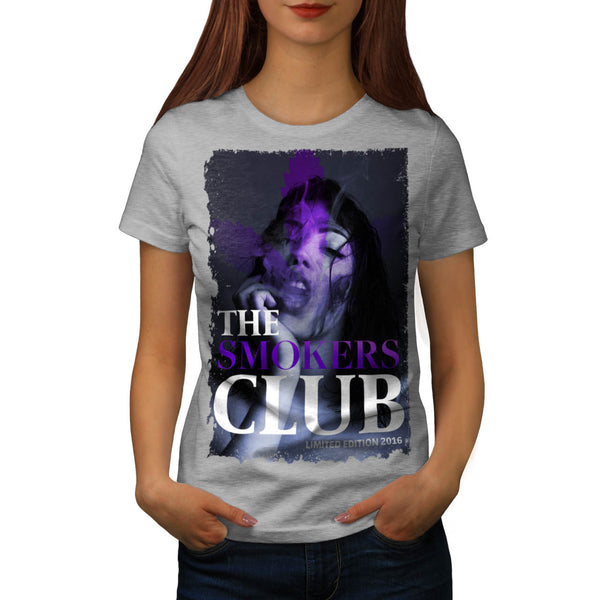 Smoking Club Girl Womens T-Shirt