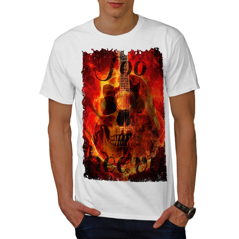 Skull Concert Flames Mens T-Shirt