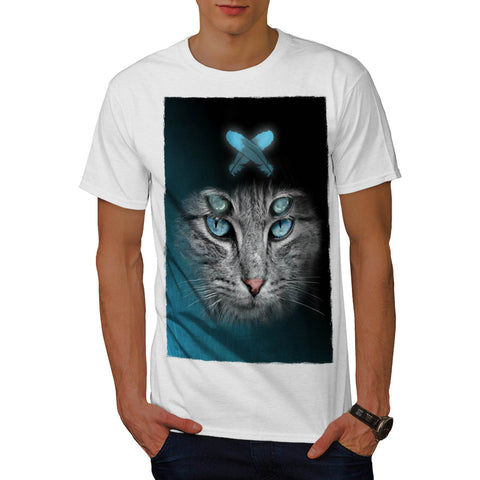 Monster Eye Cat Mens T-Shirt