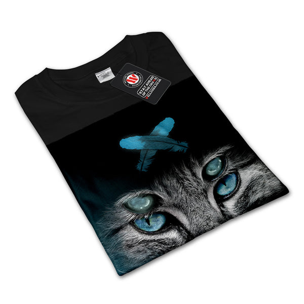 Monster Eye Cat Mens Long Sleeve T-Shirt