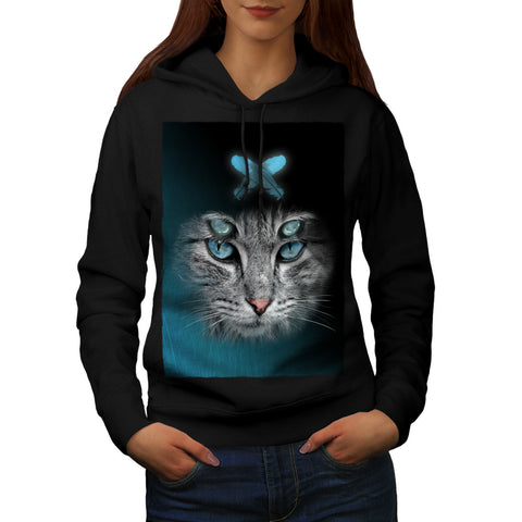 Monster Eye Cat Womens Hoodie