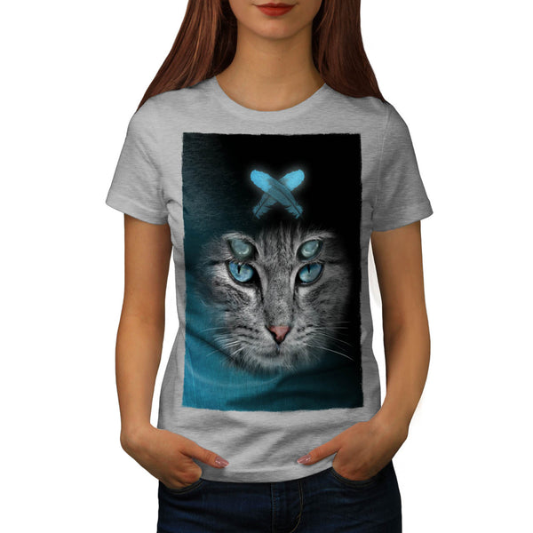 Monster Eye Cat Womens T-Shirt
