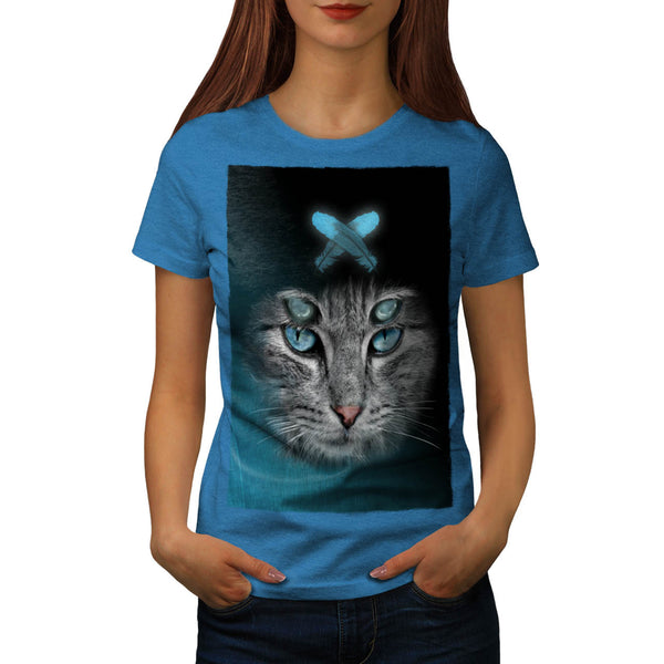Monster Eye Cat Womens T-Shirt