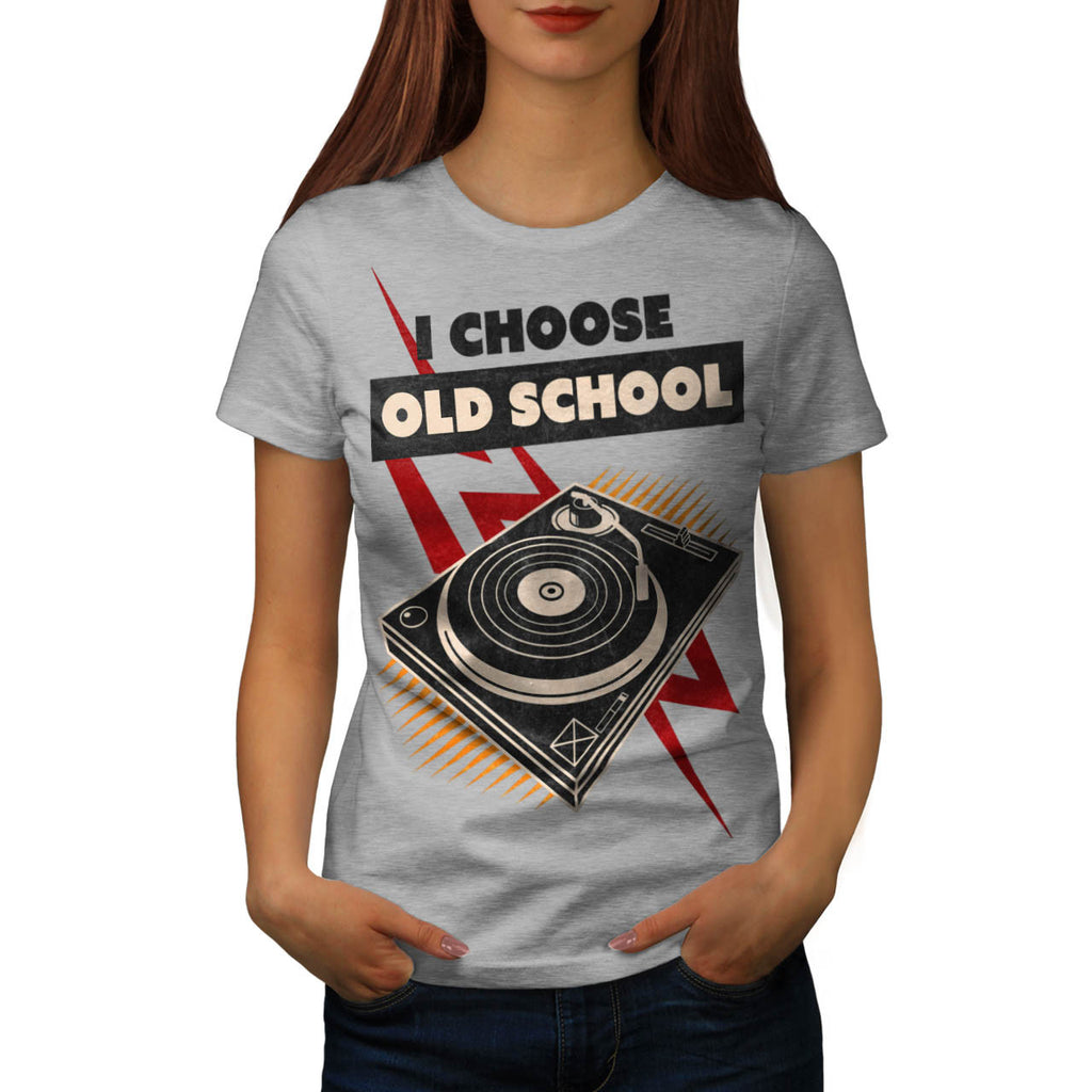 Vinyl Play Nostalgia Womens T-Shirt