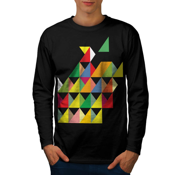 Amazing Triangle Print Mens Long Sleeve T-Shirt