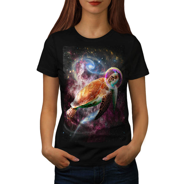 Outer Space Turtle Womens T-Shirt