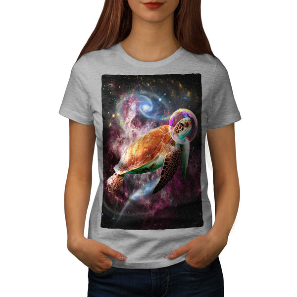 Outer Space Turtle Womens T-Shirt