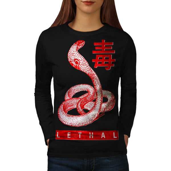 Deadly Cobra Bite Womens Long Sleeve T-Shirt