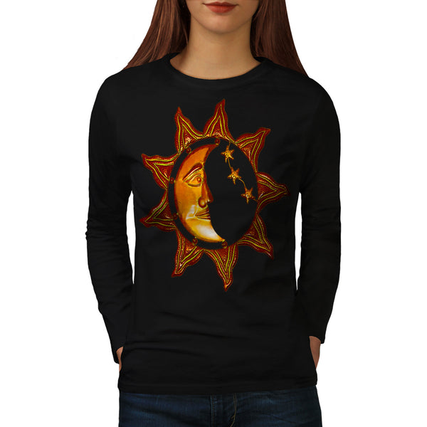 Moon Sun Atmosphere Womens Long Sleeve T-Shirt