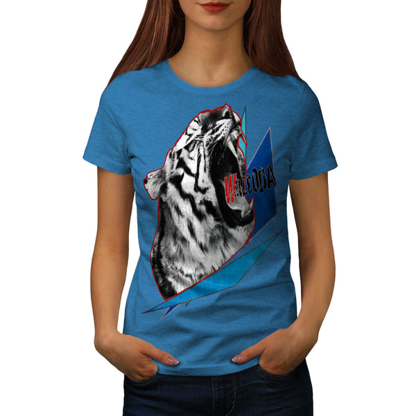 Roaring Tiger Head Womens T-Shirt