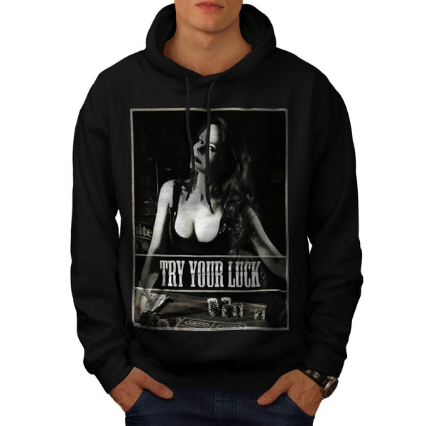 Gambling Casino Girl Mens Hoodie