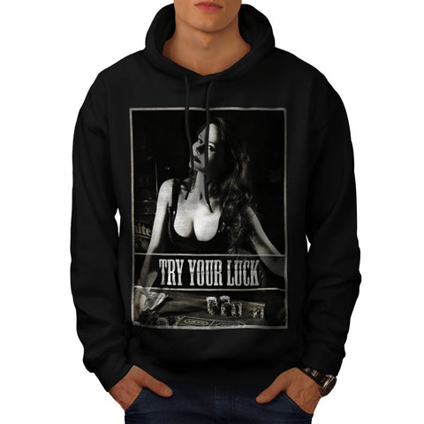 Gambling Casino Girl Mens Hoodie