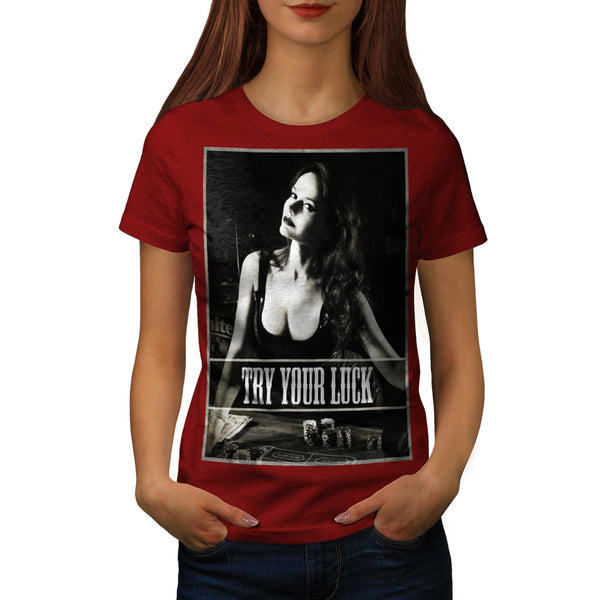 Gambling Casino Girl Womens T-Shirt