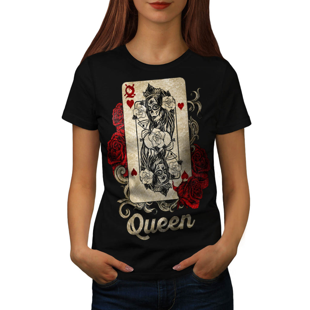 Gamble Card Queen Womens T-Shirt