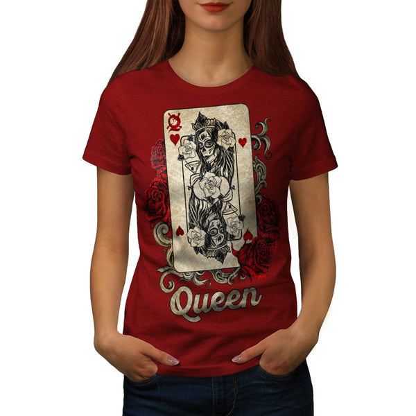 Gamble Card Queen Womens T-Shirt
