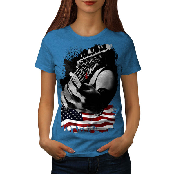 Rock Star Guitar Womens T-Shirt