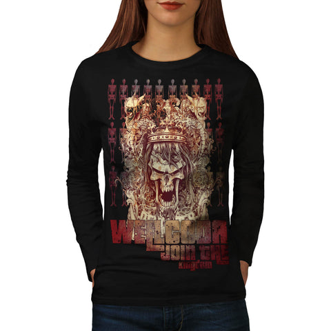 Skeleton Kingdom Womens Long Sleeve T-Shirt