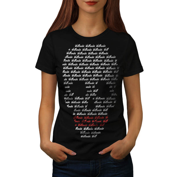 Skull Typography Womens T-Shirt
