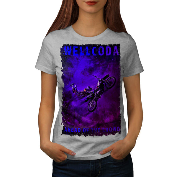 Space Motorcycle Womens T-Shirt