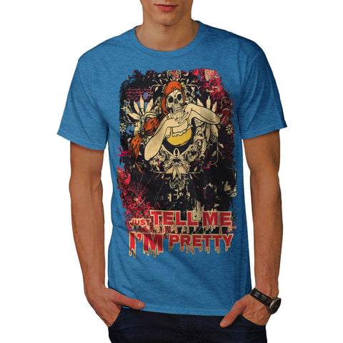 Skull Body Flower Mens T-Shirt