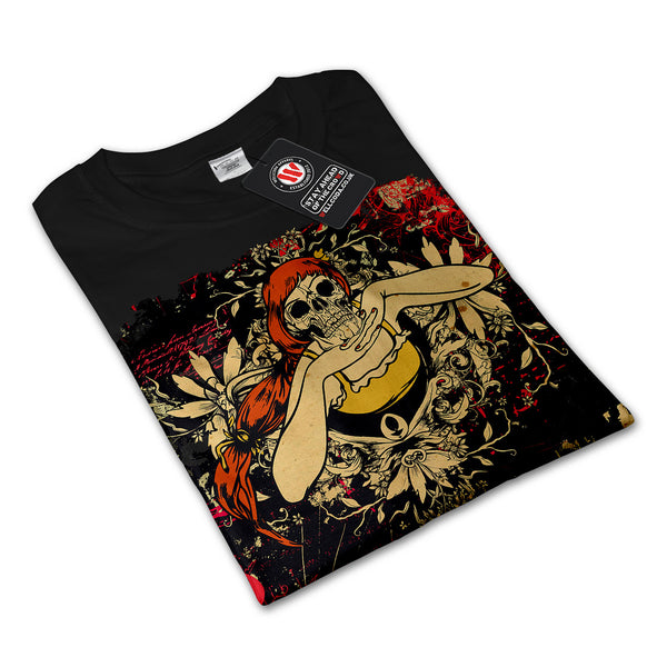Skull Body Flower Womens Long Sleeve T-Shirt