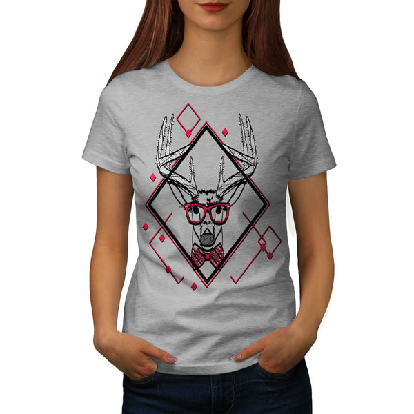 Hipster Swag Reindeer Womens T-Shirt