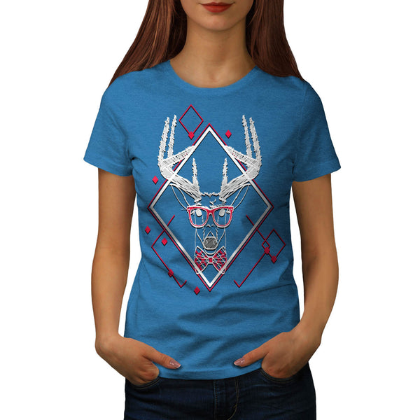 Hipster Swag Reindeer Womens T-Shirt