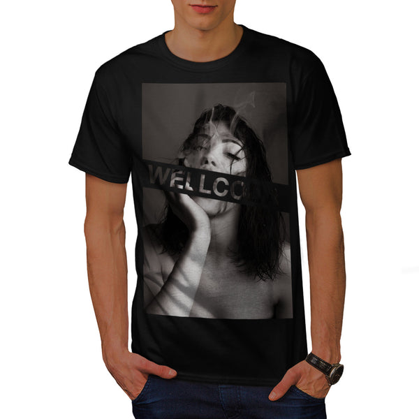 Smoker Girl Beauty Mens T-Shirt