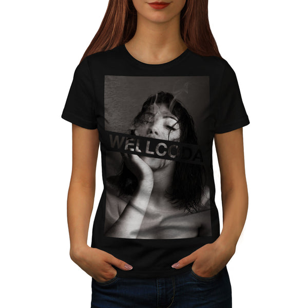 Smoker Girl Beauty Womens T-Shirt