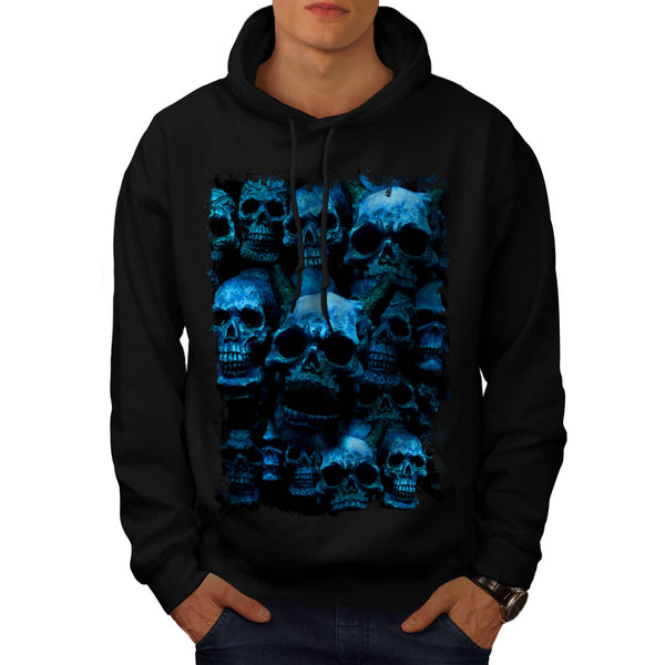Skull Hipster Glow Mens Hoodie