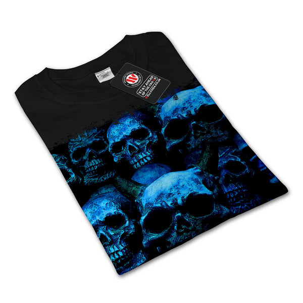 Skull Hipster Glow Womens Long Sleeve T-Shirt