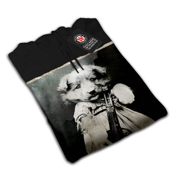 Vintage Dog Violin Womens Hoodie