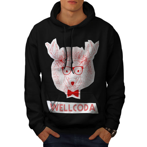 Deer Geek Gentleman Mens Hoodie