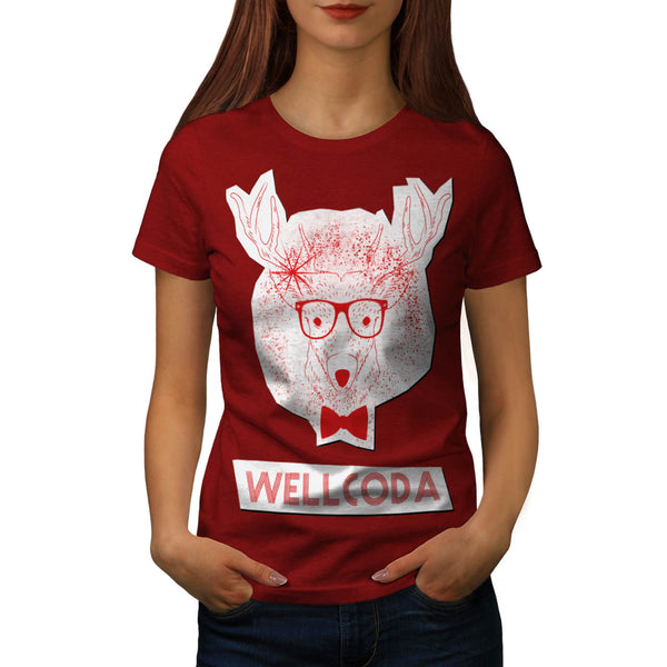 Deer Geek Gentleman Womens T-Shirt