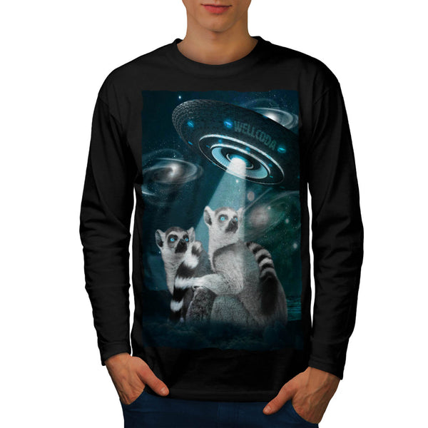 Lemur Spacecraft Mens Long Sleeve T-Shirt