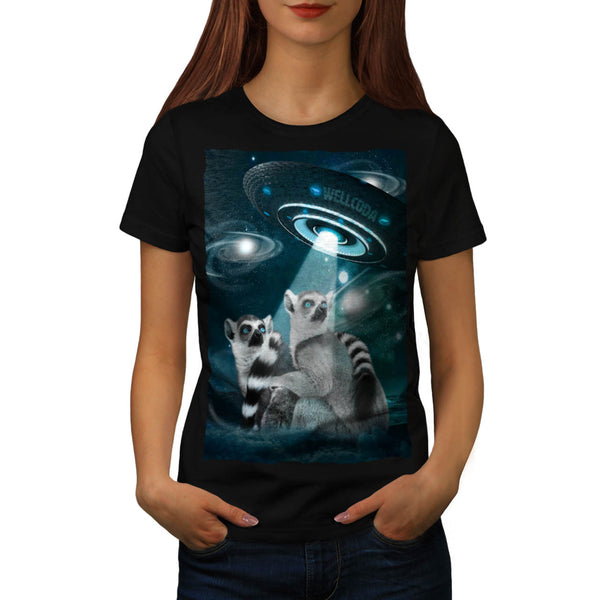 Lemur Spacecraft Womens T-Shirt