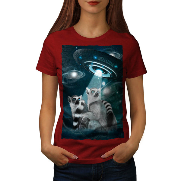 Lemur Spacecraft Womens T-Shirt