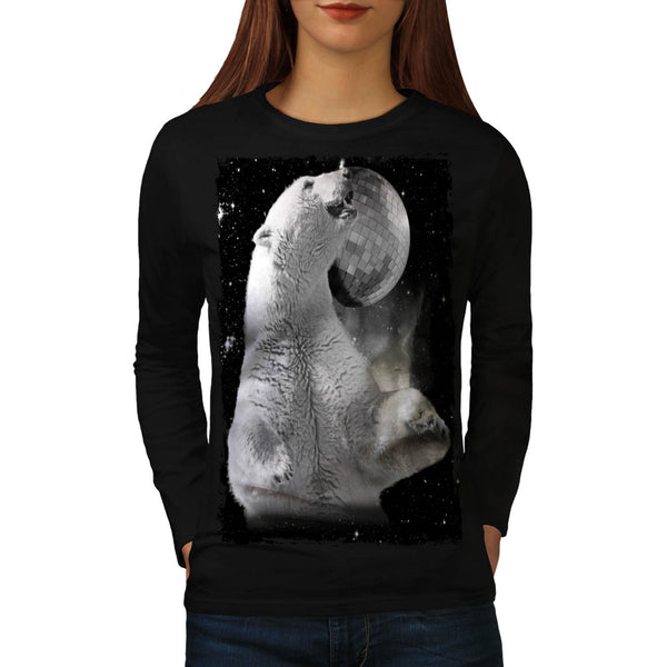 Polar Bear Disco Womens Long Sleeve T-Shirt