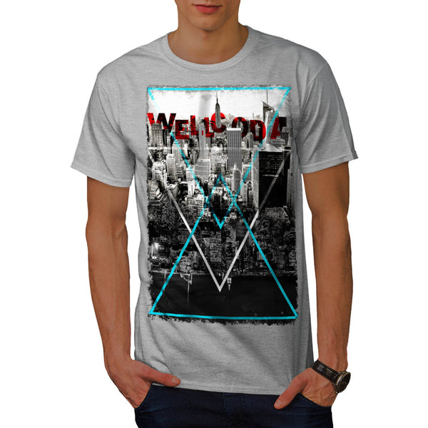 City Life Triangle Mens T-Shirt