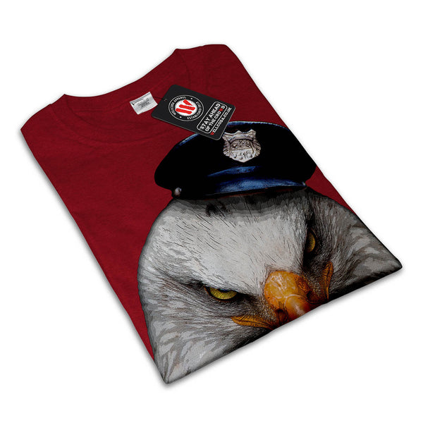 Eagle Cop Hat Head Mens T-Shirt