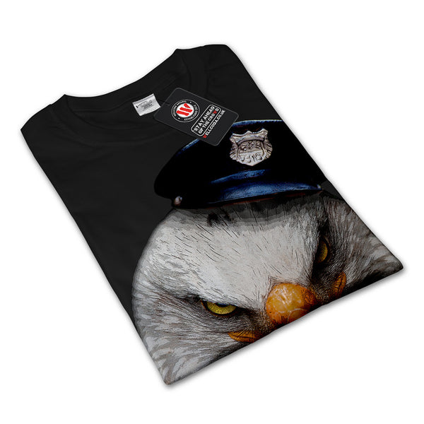 Eagle Cop Hat Head Mens Long Sleeve T-Shirt